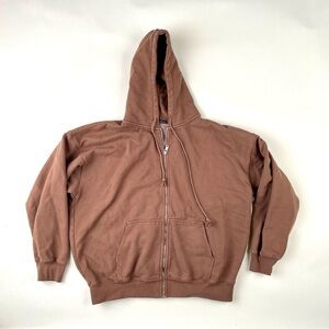 Brandy Melville women’s Tan Zip-Up Sweater